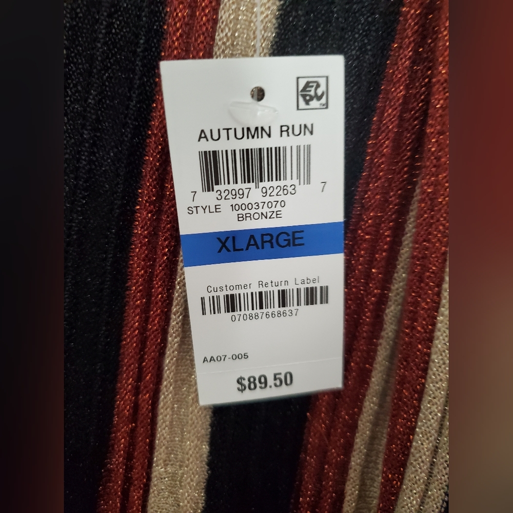 NWT Inc. Autumn colors duster with sparkle